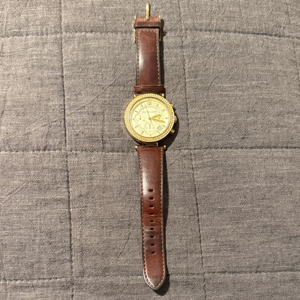 Michael Kors Gold Dial with Brown Strap